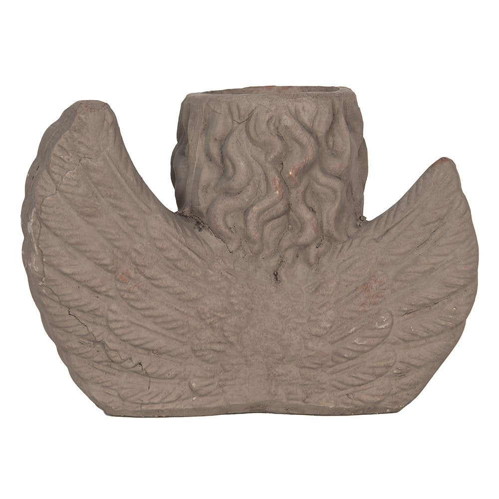 Bloempot Binnen Engel 23x13x17 cm Grijs Steen Bloempot