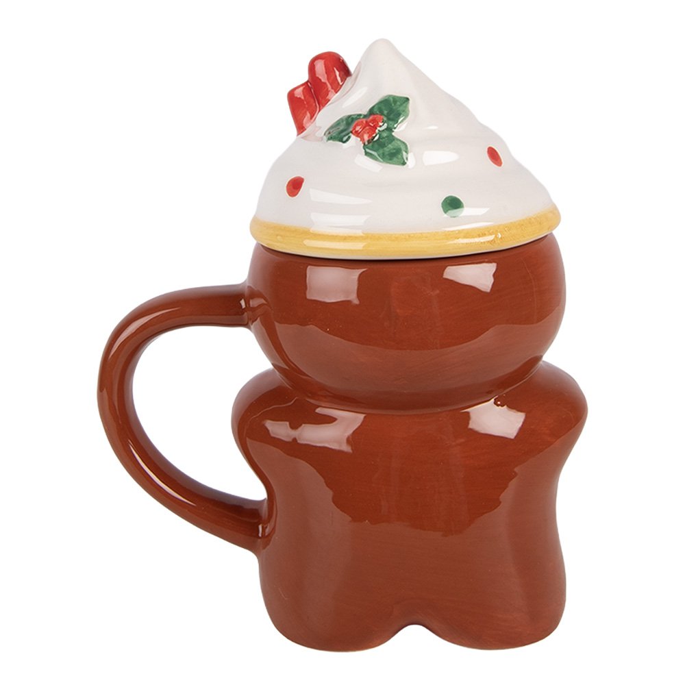 Mok Gingerbread man 250 ml Bruin Keramiek