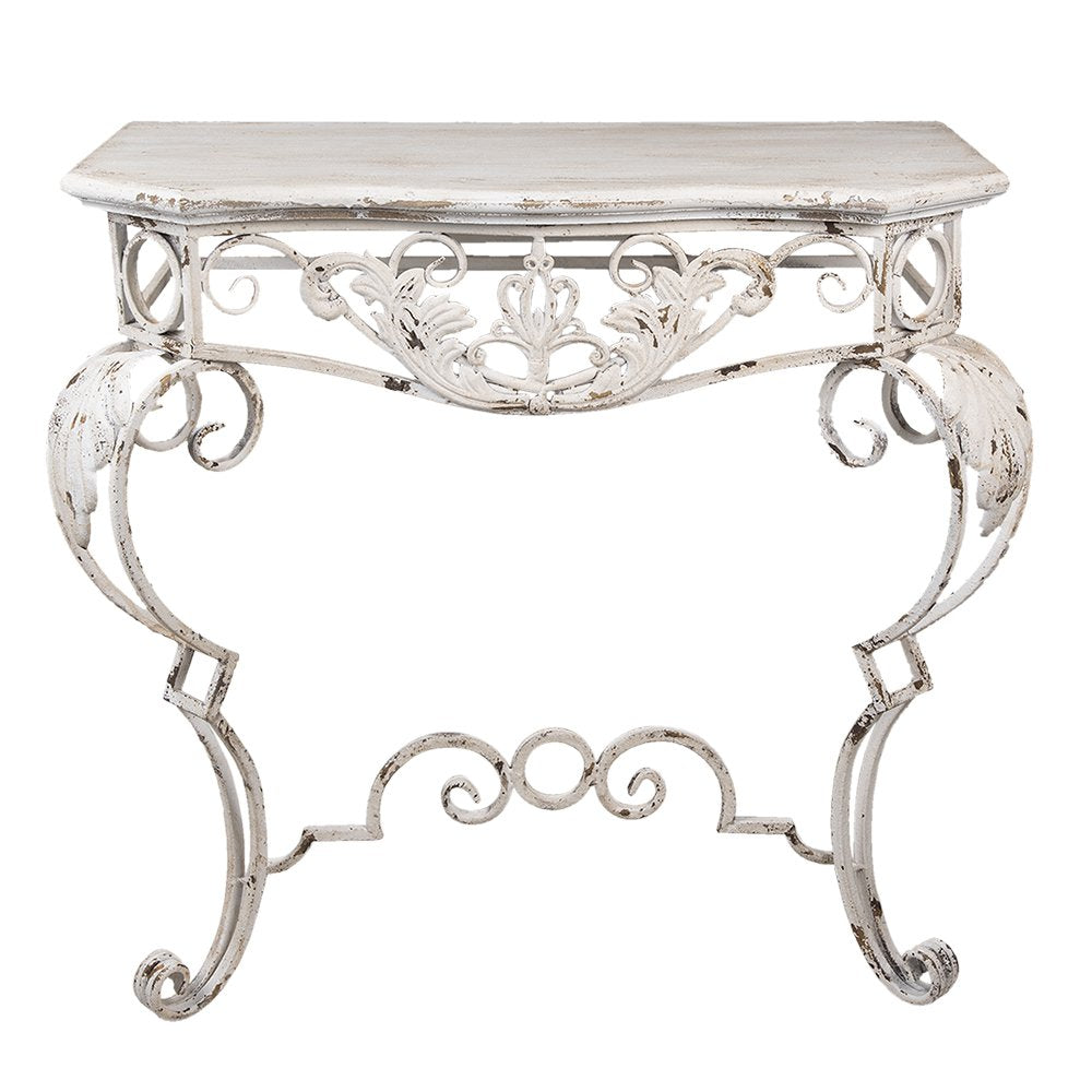 Sidetable 86x44x81 cm Wit Hout Wandtafel