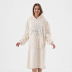 Textino Merry - Hoodie 70x110 cm - Volwassenen - Kerstmis - Bone White - Wit
