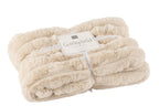 J-Line plaid Large Corduroy - polyester - beige - 180 x 130 cm