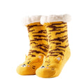 Tiger - Huissokken - Maat 31/34 - Antislip - Met sherpa voering - Geel