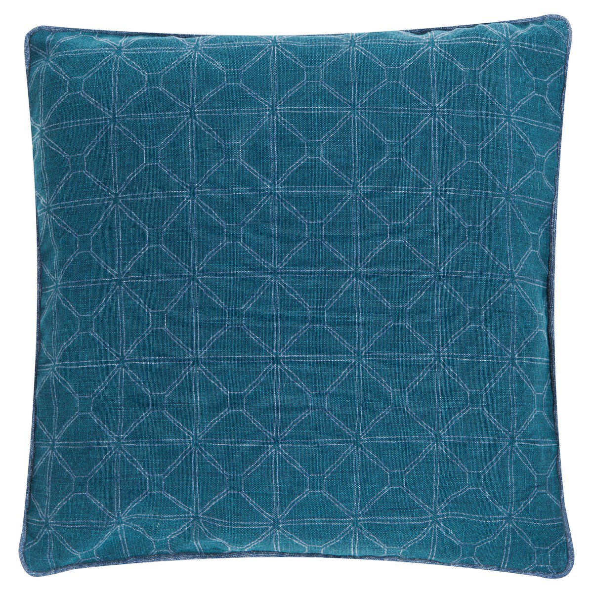 Grafisch Stonewash kussen blauw 50x50cm