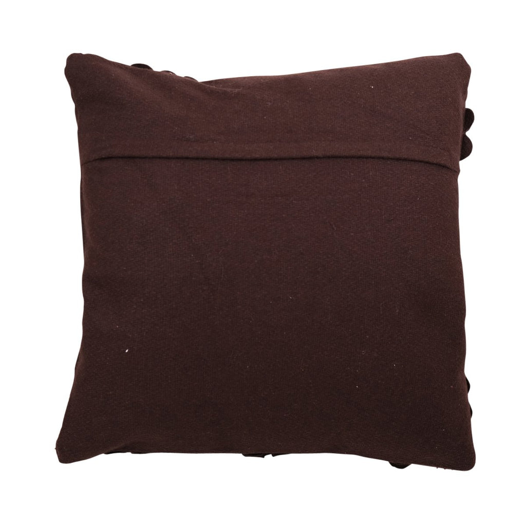 Kussen Rozen kralen 45x45 bruin