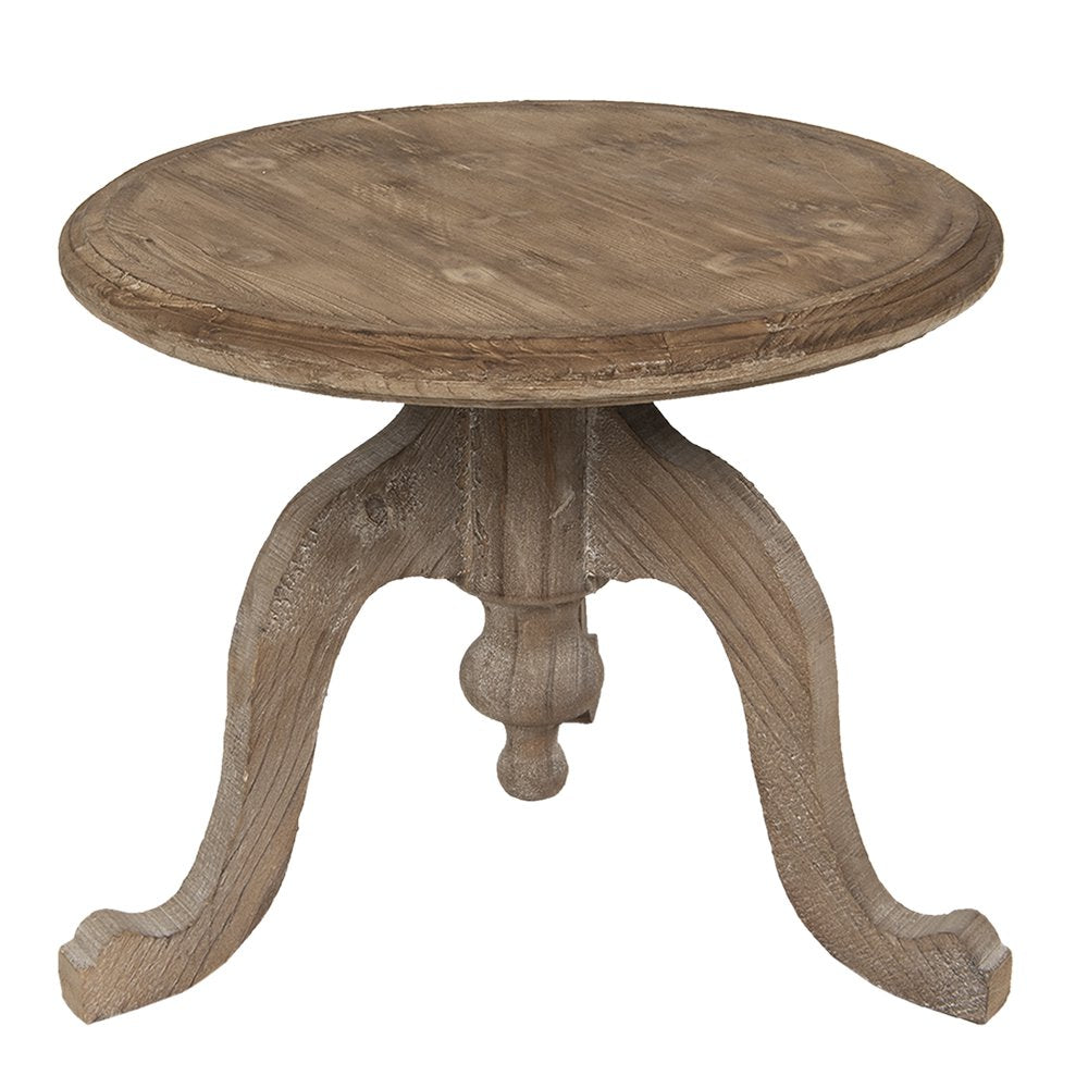 Bijzettafel Ø 56x45 cm Bruin Hout