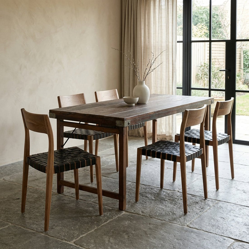 Eettafel bruin opklapbaar XL
