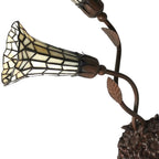 Tiffany Tafellamp 44x26x61 cm Beige Glas Tiffany Bureaulamp