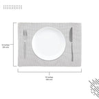 Eettafelmatten – Geribbeld Katoen – Set van 6 (48x32 cm)