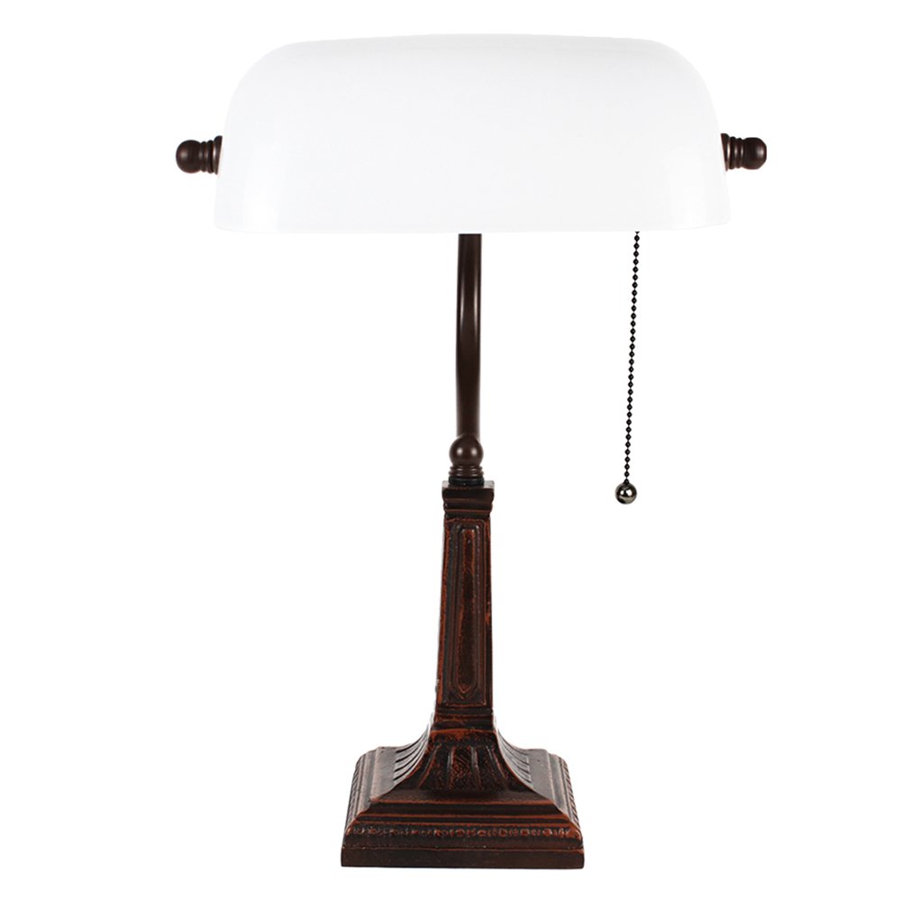 Tafellamp 26x23x42 cm Wit Metaal bureaulamp