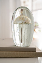 J-Line presse-papier Kwal - glas - wit/goud - small