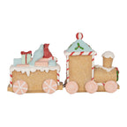 Kerstdecoratie Beeld Trein 23x5x12 cm Bruin Kunststof