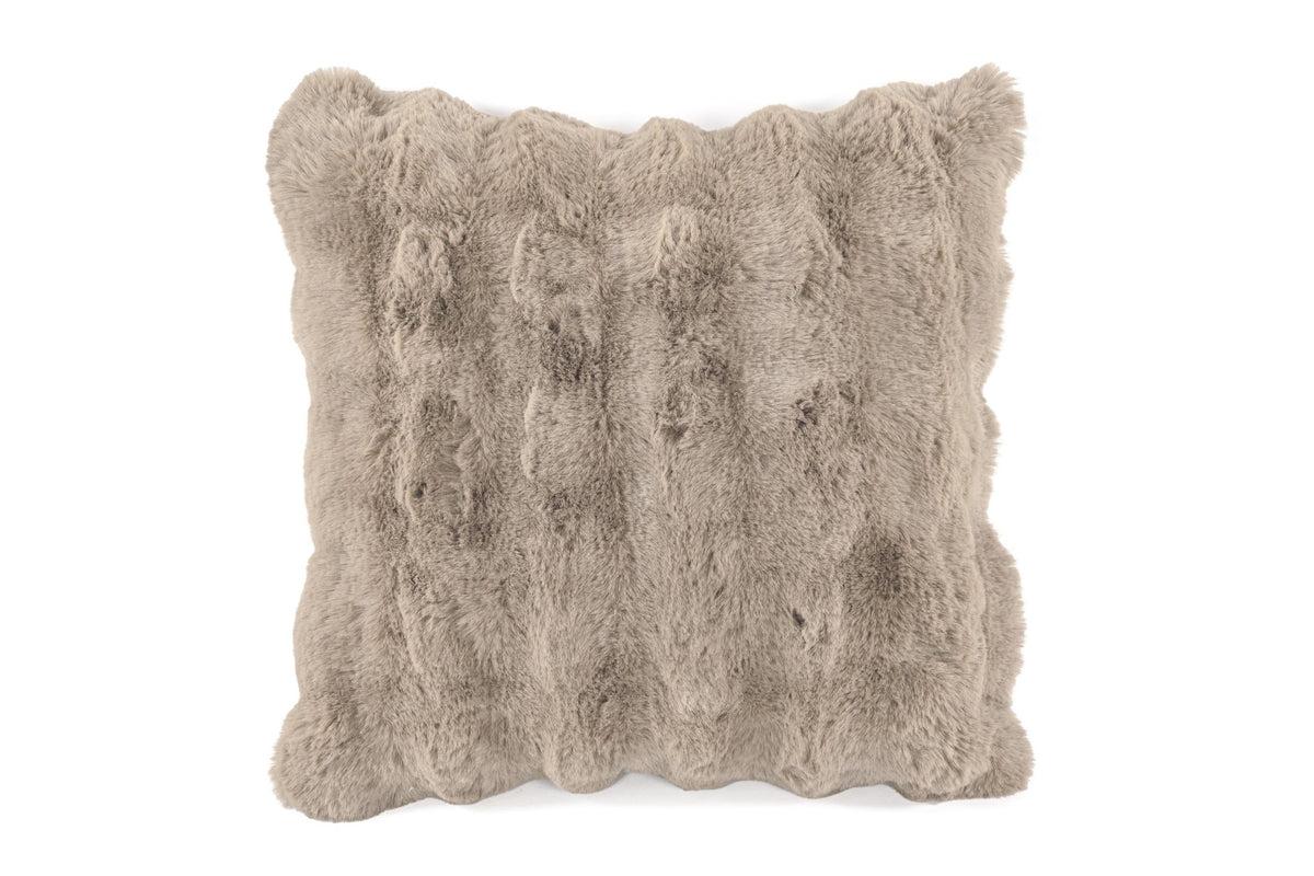 Cushion (filled) Bubble rabbit fur - 45x45 cM