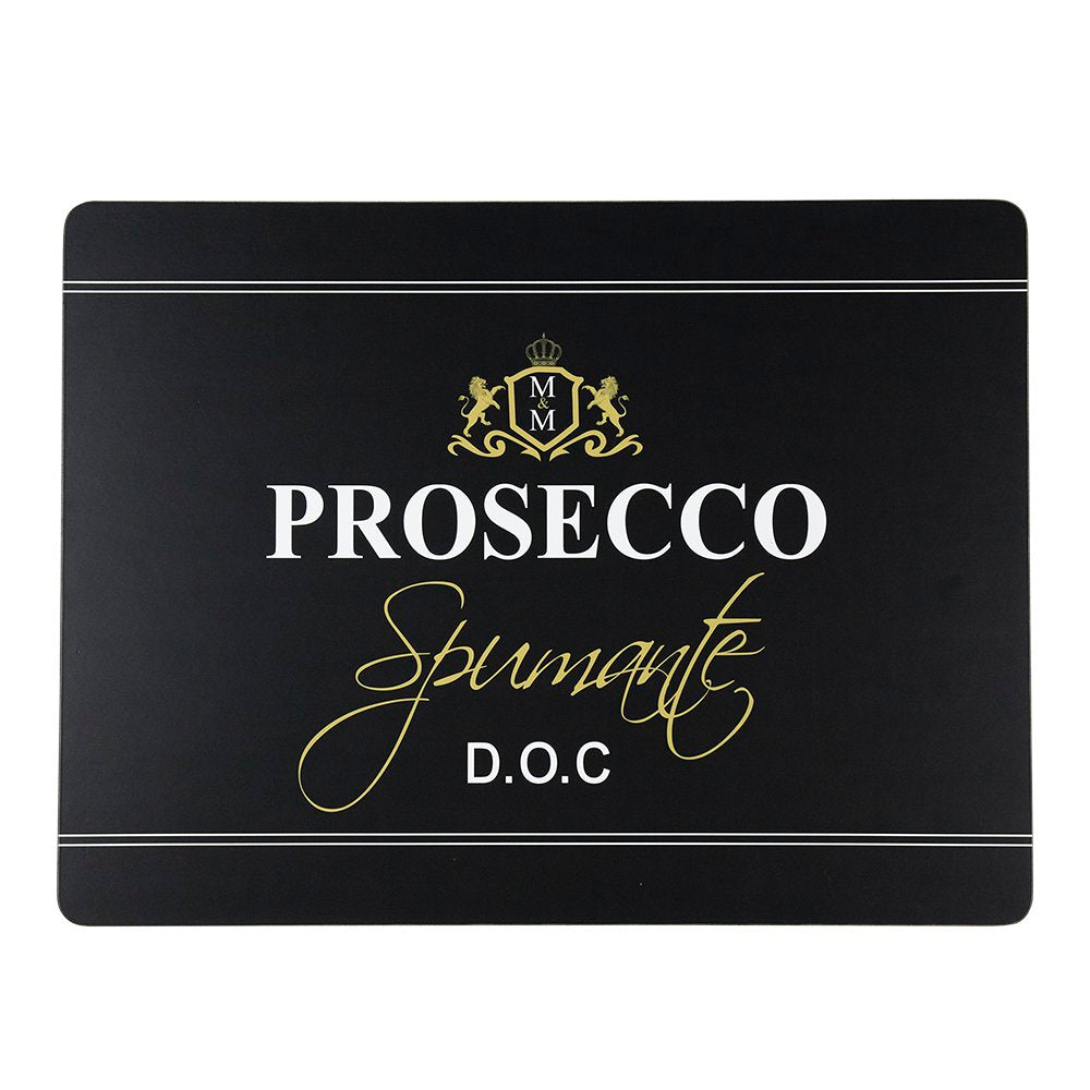 Placemat wijn prosecco zwart 30x40cm (4)