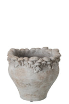 J-Line Bloempot - cement - lichtbeige - medium