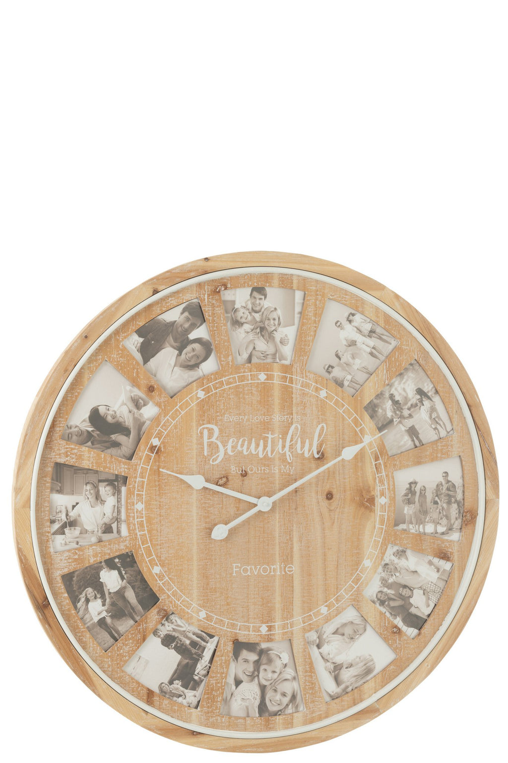 J-Line Wandklok Foto Beautiful Mdf Naturel