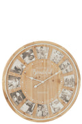 J-Line Wandklok Foto Beautiful Mdf Naturel