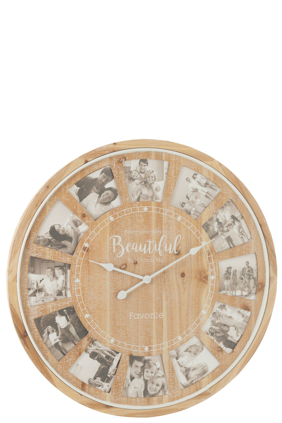 J-Line Wandklok Foto Beautiful Mdf Naturel