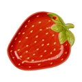 Schaal Aardbeien 23x18x3 cm Rood Keramiek