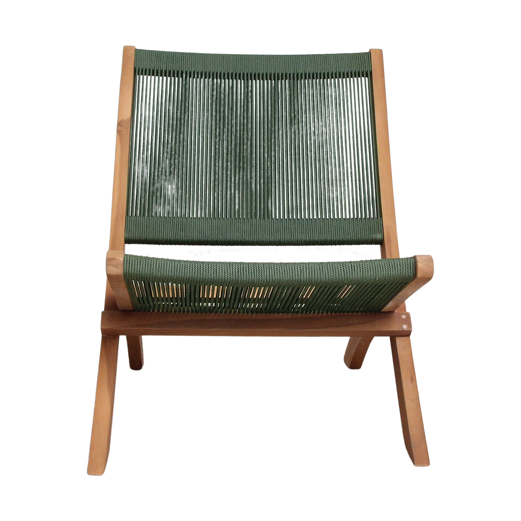 Rope opvouwbare loungestoel groen