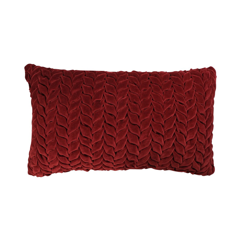 Smock kussen rood 30x50cm
