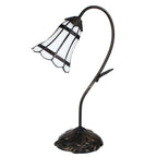 Tiffany Tafellamp 48 cm Bruin met polyresin tiffany bureaulamp