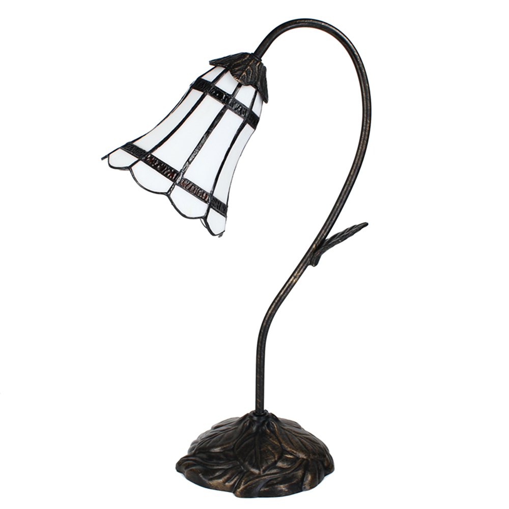 Tiffany Tafellamp 48 cm Bruin met polyresin tiffany bureaulamp