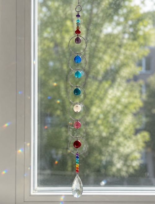 Energie vanger 7 Chakra's met Chakra kleuren stenen