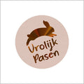 Etiketten – Vrolijk Pasen - haas – 250 stuks