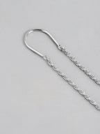 Oorbellen | Sterling verzilverd kubisch | Rhodium