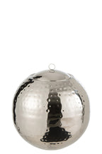 J-Line drijvende brander Bol Gehamerd - metaal - zilver