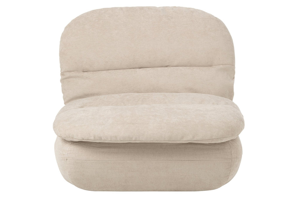 J-Line Gecomprimeerde chaise longue - schuim - ecru
