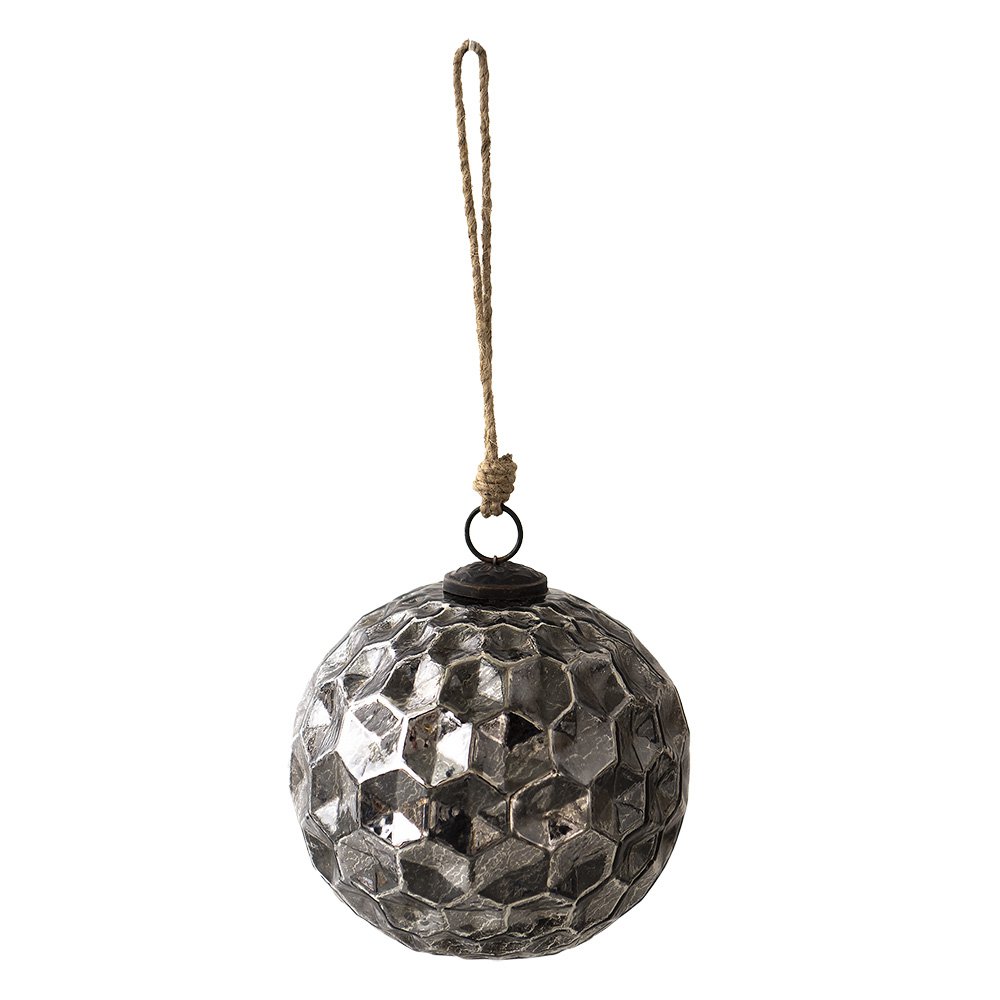 Kerstbal Ø 15 cm Zwart Glas Kerstdecoratie