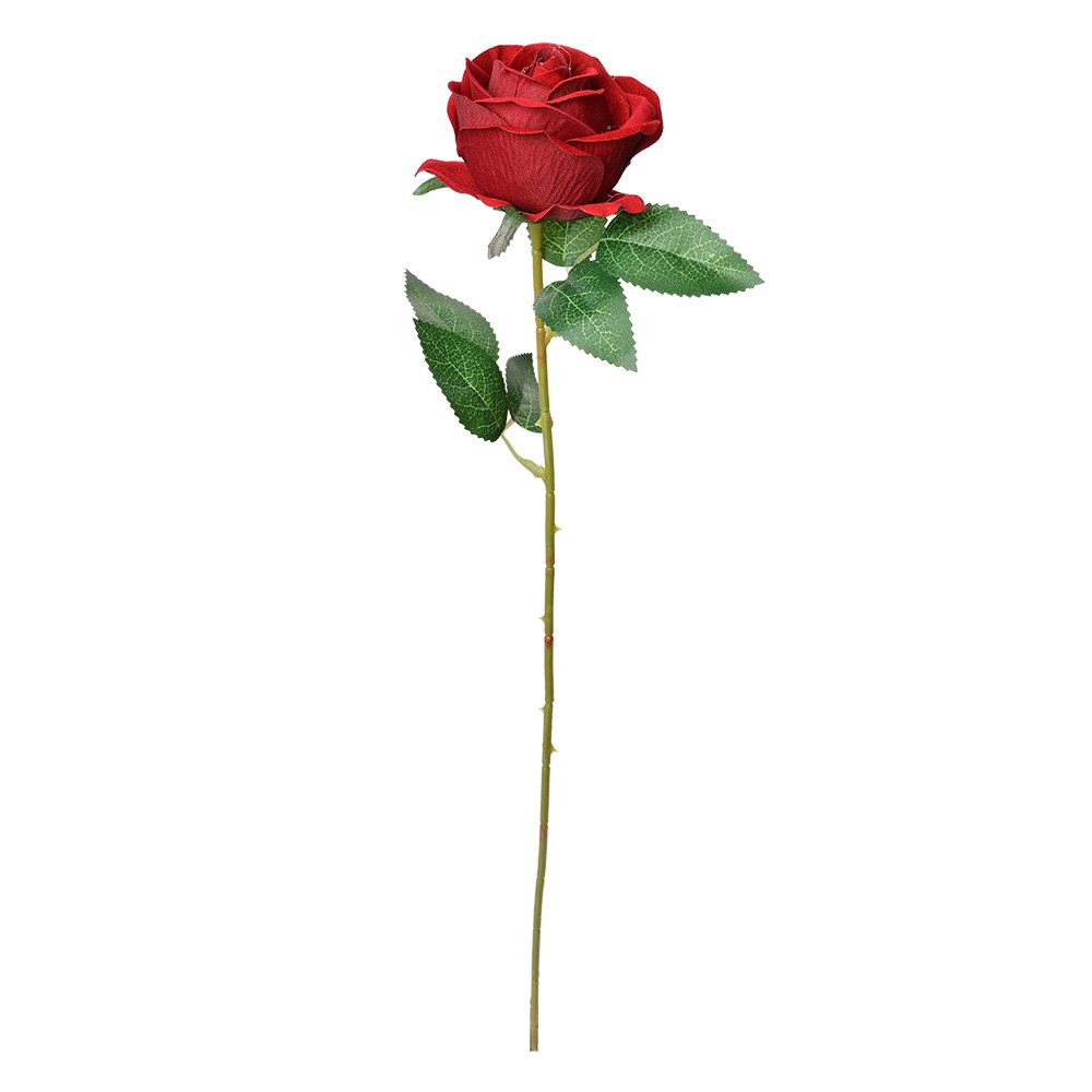 Kunstbloem Roos 50 cm Rood Kunststof