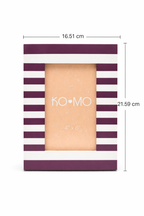 Paars gestreept hars fotolijst 4 x 6 inch modern tafelblad