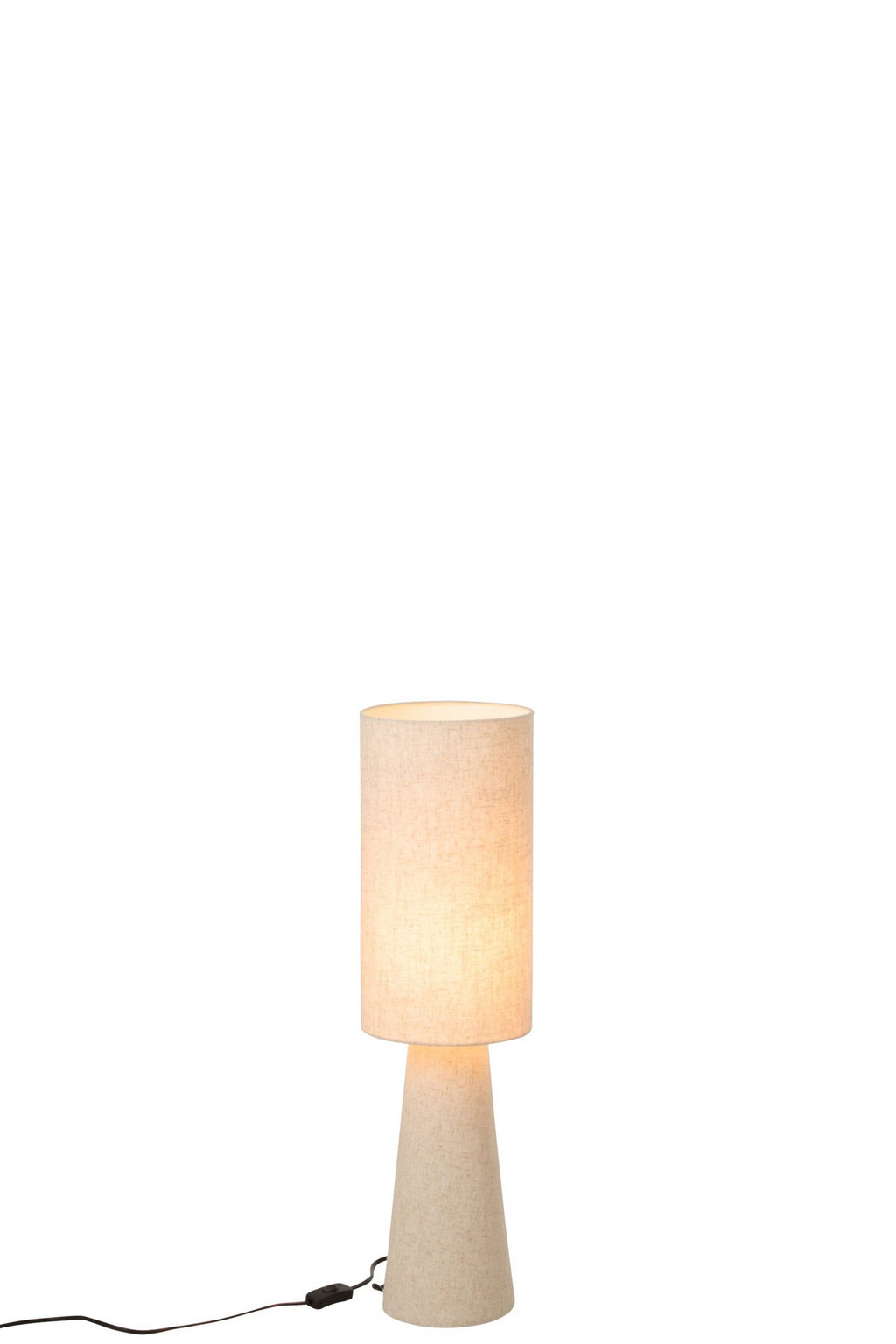 J-Line lamp op voet - textiel - beige - small