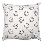 Kussenhoes 45x45 cm Zwart Wit Polyester smile