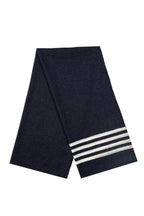 Men Navy Scarf Navy-ecru