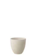 J-Line bloempot Rond - keramiek - wit - M