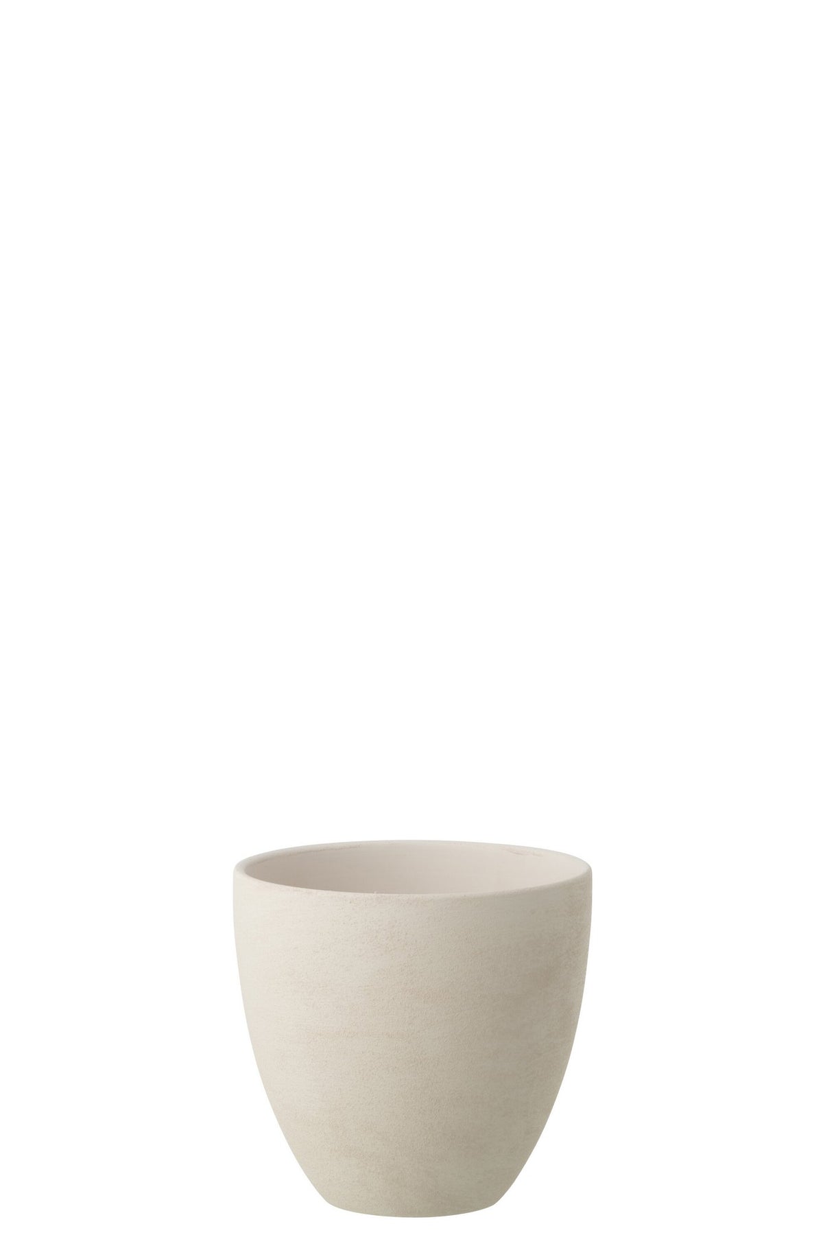 J-Line bloempot Rond - keramiek - wit - M