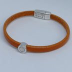 Shorty leren armband antiek verzilverd