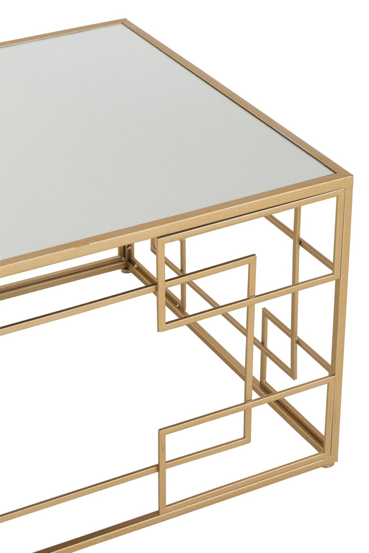J-Line salontafel Lijnen -metaal/glas - goud