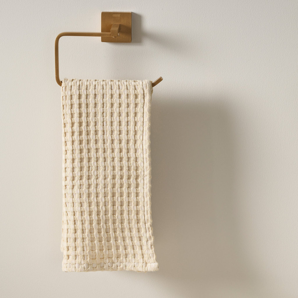 Katoenen wafelhanddoek - Hand, krijt