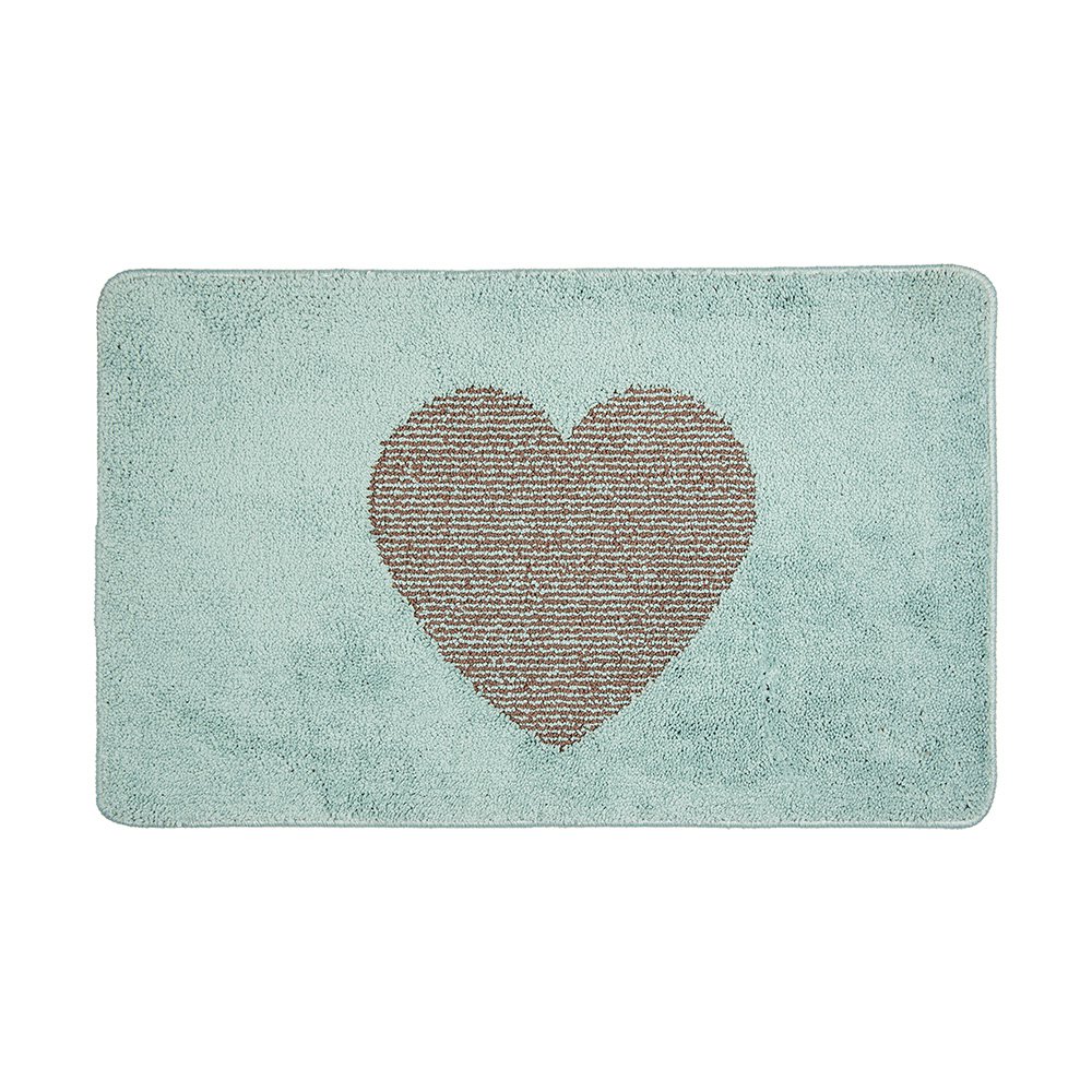 Badmat 78x48x1 cm Blauw Polyester Hart