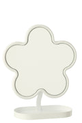 J-Line spiegel Bloem - ijzer - wit