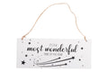 Houten hanger It's the most.. 30x12cm wit