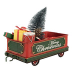 Kerstdecoratie Beeld Trein 31x15x25 cm Rood Metaal