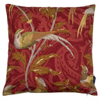 Kussen geweven paisley vogel rood 45x45cm*