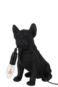 J-Line tafellamp Bulldog - polyresin - zwart