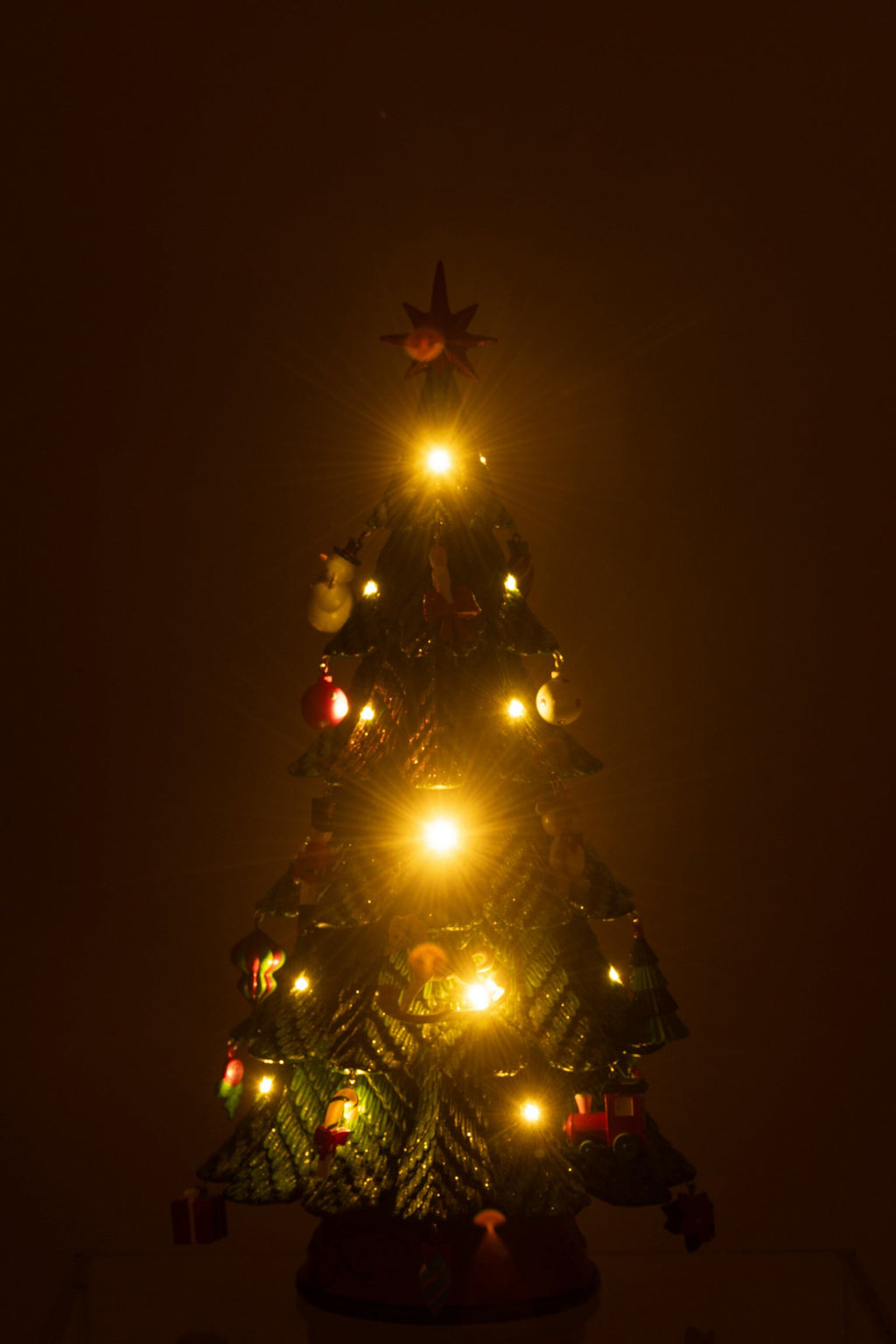 J-Line decoratie Kerstboom Ornamenten - polyresin - mix - S - LED