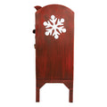 Kerstdecoratie Beld Brivenbus 27x21x53 cm Rood metaal